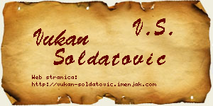 Vukan Soldatović vizit kartica